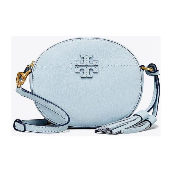 Tory Burch Handbags - Tory Burch McGraw Blue Round Crossbody Purse